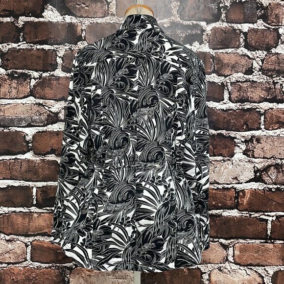 White House Black Market WHBM Jacket Coat Tropical Floral Size Medium M - Picture 11 of 17